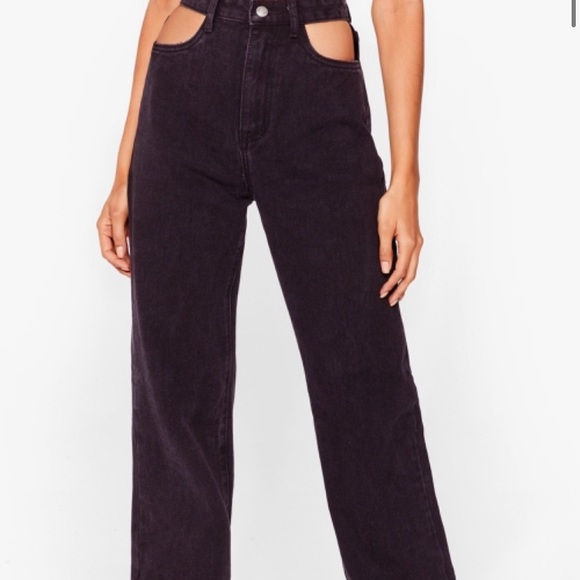 Nasty gal cut out split hem jeans - Picture 2 of 5